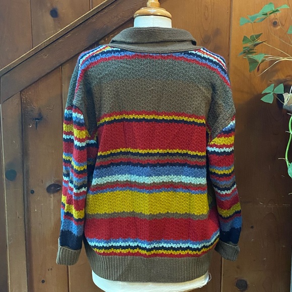 OC Order Plus Multi Stripe Boxy Cardigan - Picture 4 of 5